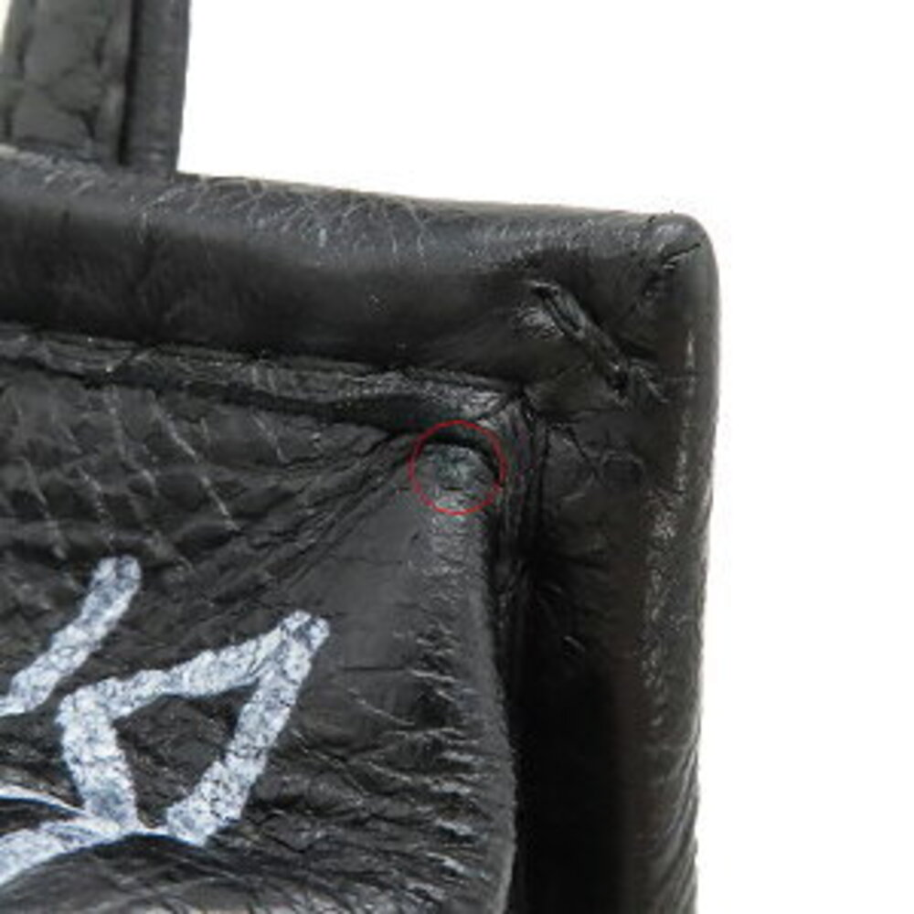 Balenciaga Shopper Graffiti XXS Black Bag Leather Bazaar - Picture 7 of 9